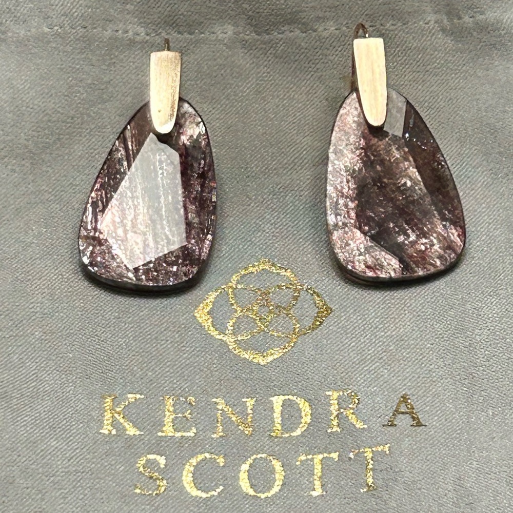 Kendra Scott Marty Sable Mica and rose gold earrings